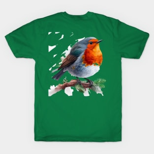 Robin Bird Watercolor 6.0 T-Shirt